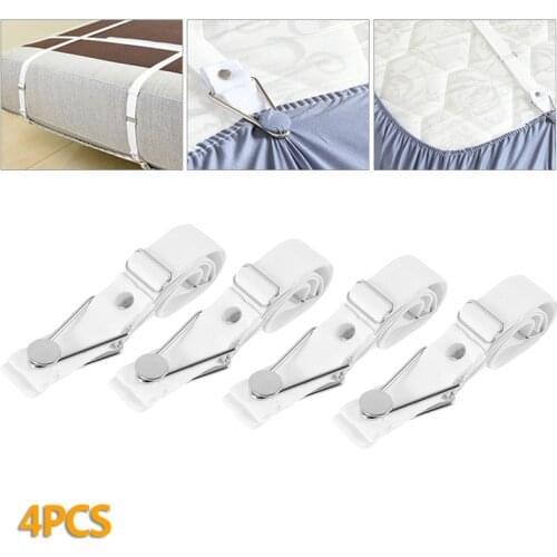 4PCS/Lot Adjustable Bed Sheet Clips Cover Grippers Holder Mattress Duvet Blanket Fastener Straps Fixing Slip-Resistant Belt