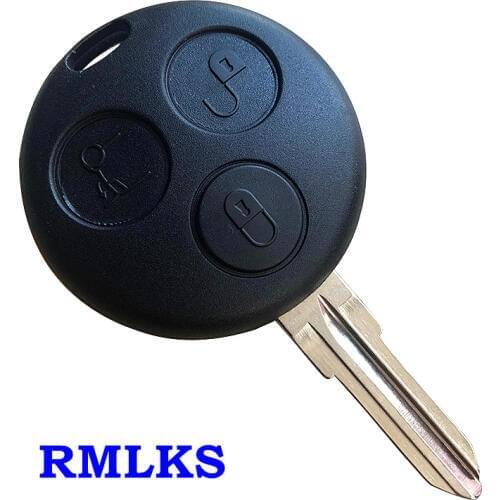 For Mercedes Benz SMART Fortwo 450 Forfour Roadster Case 3 Button Remote Car Key Blank Case Shell Cover Remote Key Shell Fob