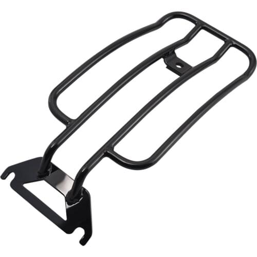 Black Motorcycle Rear Plated Luggage Rack Support Shelf Solo Seat Accessories For Harley Touring FLHR FLHRC FLTR FLHTCU FLHTC