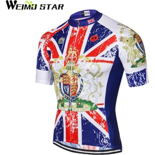 WEIMOSTAR Team Mens Team Riding Ropa Ciclismo Cycling Jersey Short Sleeve Outdoor Polyester Summer Tops Sportwear Clothing