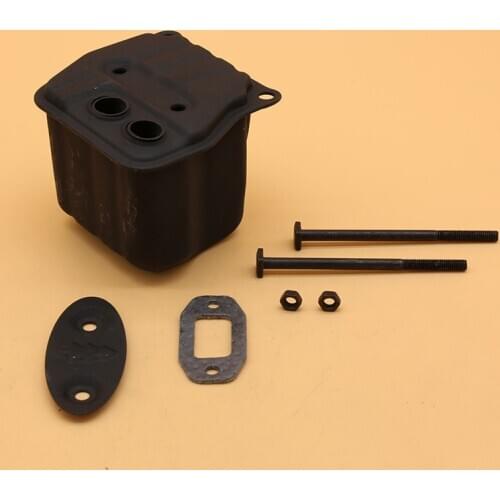 HUNDURE 45cc 52cc 58cc Garden Chainsaw two holes muffler Spare parts For 4500 5200 5800 Chain saw muffler