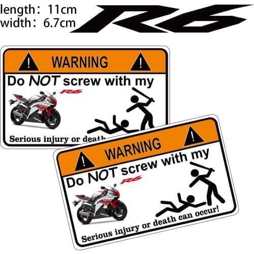 KODASKIN 2 Pieces Do Not Screw Warning Sticker Decal for YAMAHA R6