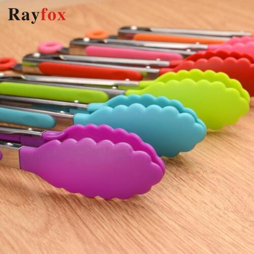 Kitchen Accessories Vegetable Cooking Salad Serving BBQ Tongs Stainless Steel Handle Barbecue Gadgets Clip Kitchen Utensil Tools