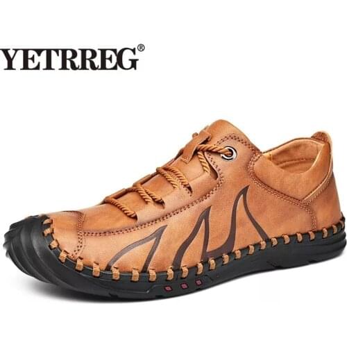 New Summer Soft Mens Casual Shoes Breathable Leather Handmade Loafers Brand Men Shoes Flat Moccasins Men Sneakers Size 38-48