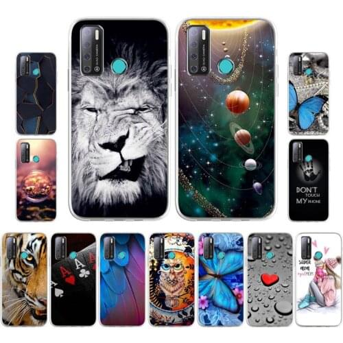 Phone Case For Tecno Pouvoir 4 Pro Pouvoir4 LC7 Soft TPU Bumper Silicone Case Animal Cat Cover Coque
