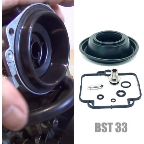 Fit BMW F650 Aprilia Pegaso 650 Cube Carburetor Repair Kit Vacuum Diaphragms for Mikuni BST 33 Carb Rebuild Set BST33 Parts