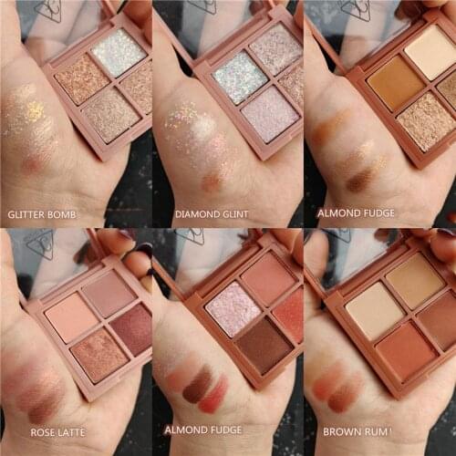 4 Color Eye Shadow Palette Glitter Pearlescent Waterproof Big Sequin Eye Shadow Natural Lasting Eyeshadow Makeup Cosmetic