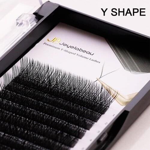 Free Shipping Y Lash Extensions 8-15mm Beauty Y/W Shape Eyelash Extensions C/D Curl Fluffy Mink Individual Lashes Female Makeup