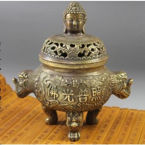 Rare pure copper censer for antique and miscellaneous collections
