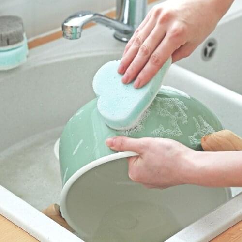 Dishwashing Sponge Brush Strong Decontamination Housework Cleaning Brushes Dish Bowl Cloth Wipe Pot Rags Kitchen Washing Tools