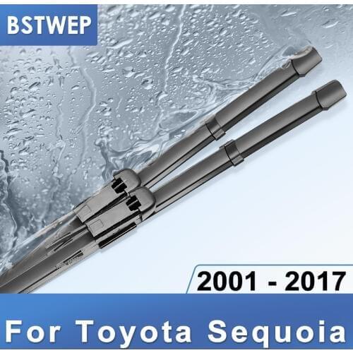 BSTWEP Wiper Blades for Toyota Sequoia Fit Hook Arms/26"&22" Pinch Tab Arm 2001-2017