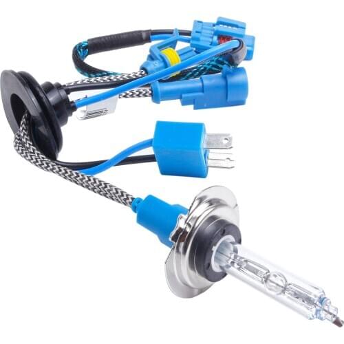 2pcs 55W H7 12V/24V super Bright fast start metal base HID xenon bulb with wire suit for Bi-xenon projector lens headlight