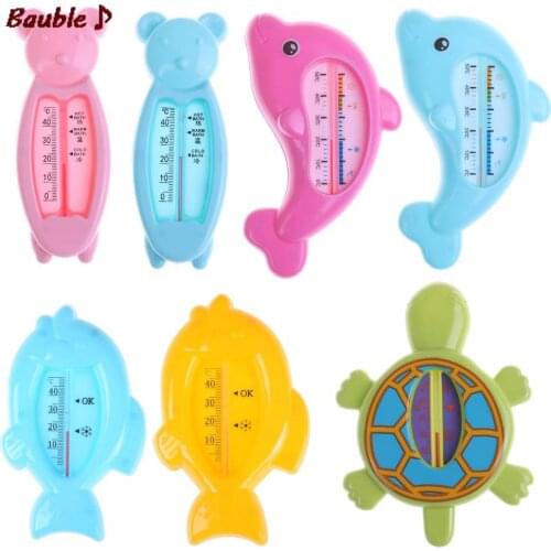 1Pc Baby Bath Thermometer For Newborn Small Bear Fish Dolphin Duck Water Temperature Meter Bath Baby Bath Toys Thermometer Bath