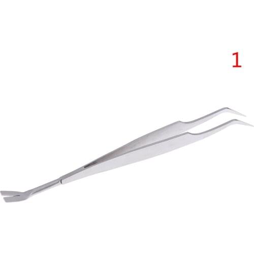 1pc Stainless Steel 2 in 1 Pet Treatment Tick Removal Tool Set 2 in 1 Fork Tweezers Clip forCat Dog Supplies