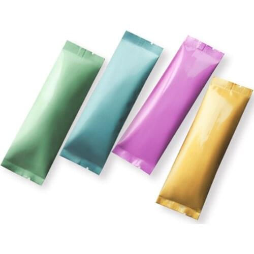 100pcs Small Colored Aluminum Foil Powder Packaging Bag Open Top Coffee