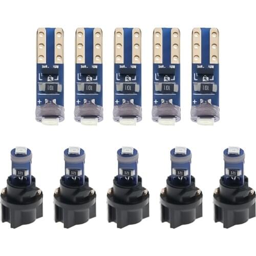 100pcs T5 W3W W1.2W T5 W2X2.6d PCB 3030 Car Led Board Dashboard Warming Indicator Wedge Light 12V AC White Blue Red Green Amber