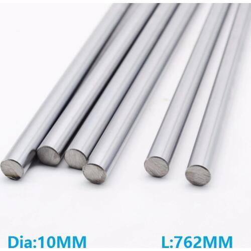 20pcs/lot 10mm linear shaft 762mm 30'' inch long 10x762mm hardened chromed plated linear shaft steel rod bar CNC router