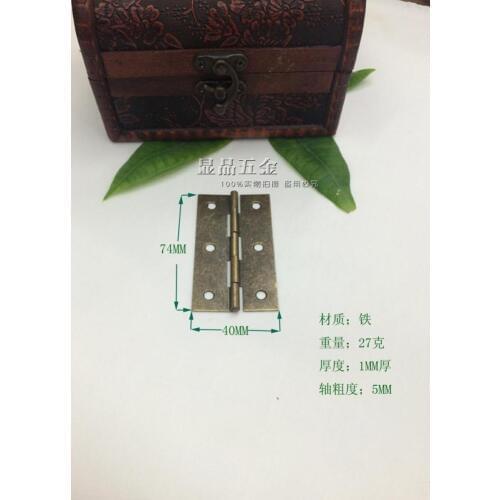 20/ pack 74*40mm Small hinge Hinge Gallery drawer accessories Hardware Accessories Get screw wholesale