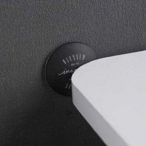 4Pcs Self Adhesive Door Stopper Rubber Round Wall Protector Sticker Door Handle Silicone Bumper Guard Stopper Door Crash Pads