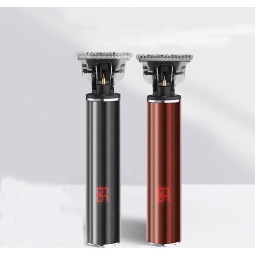 Cordless electric hair trimmer rechargeable hair clipper LCDhaircut beard trimmer hair cutter oil head white engraving washable