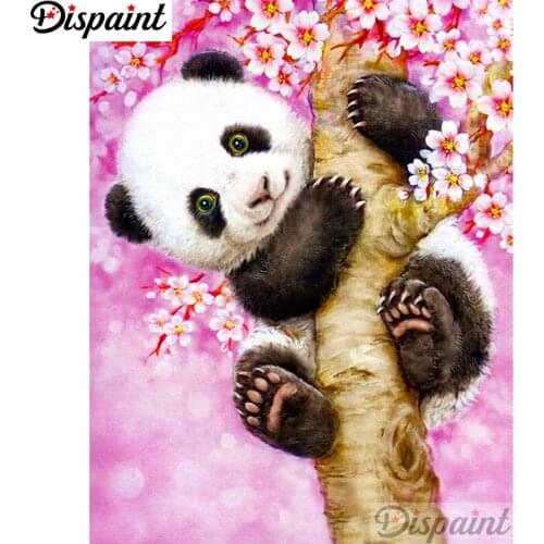 Dispaint Full Square/Round Drill 5D DIY Diamond Painting "Animal panda" Embroidery Cross Stitch 3D Home Decor A11394