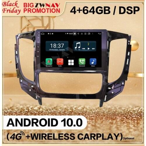 4+128G Carplay 2 Din For Mitsubishi Pajero 2016 2017 2018 Android 10 Car Multimedia Player Screen Audio Radio GPS Navi Head Unit