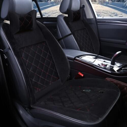 Velvet Heating Pad Rapid Warming Car Seat Cover Automatic Power-Off Protection For Almost Cars