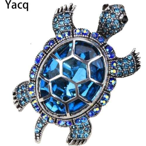 Big turtle stretch ring antique gold silver color W crystal silk scarf jewelry gifts for for women girls wholesale dropshipping