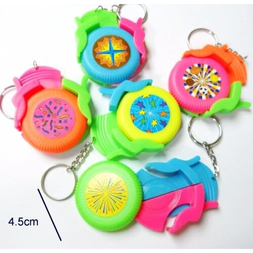 1pc Key Chain w/ Flying Disc Shooter Kid E509 Decoration Favour Pinata Bag Filler Loot Party Favors Gift Novelty Birthday Prize