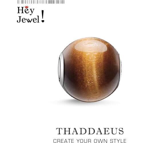 Beads Charm Brown, Silver Tiger Eye Jewelry Fits Bracelet Europe Necklace Karma Charms European Accessories