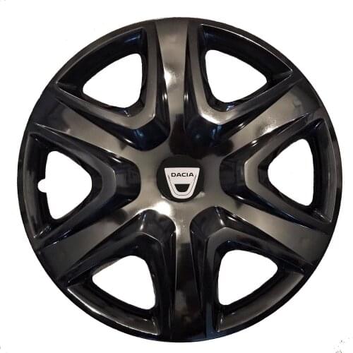 Car Wheel Rim Cover R15 Inch Gloss Piano Bright Black Flexible For Dacia Logan Sandero Stepway Logdy Dokker Inch 4pcs/Set