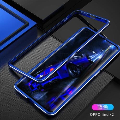For OPPO Find X2 Case Metal Frame Double Color Aluminum Bumper Protect Cover for OPPO Find X2 Case