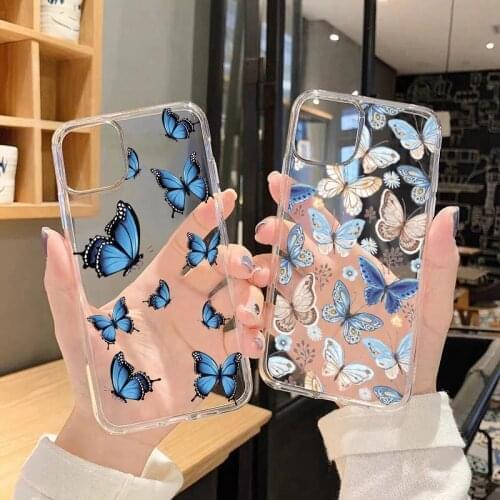 Case For Samsung Galaxy A32 A31 A41 A40 A30 M31S S21 S20 FE S10 S10e S9 Plus Note 20 Ultra 10 Pro 9 Cute Color Butterfly Cover