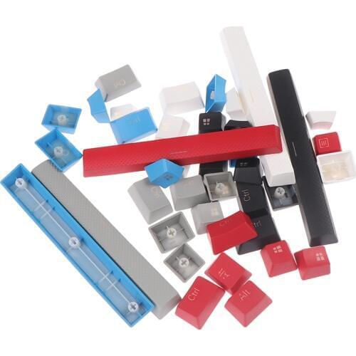 1 Set Black/White/Red/Blue/Gray PBT Keycaps For Corsair K65 K70 K95 Logitech G710 Gaming Keyboard Key Caps