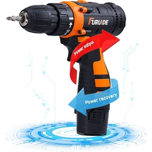 Electric Hand Drill 12V Max Electric Screwdriver Cordless Drill Wireless Power Rechargeable Battery Electric Drill Power Tools