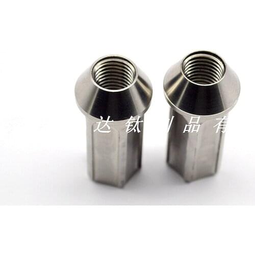 Custom automobile Gr5 titanium wheel lock lug nut M12*1.5*45mm (20 pieces)
