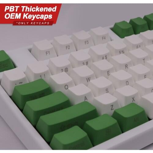 Cheese Green Keycaps for Mechanical Keyboard Customize PBT OEM Profile 104 Keys for 60% 68% 80% GK61 SK61 Anne Pro 2 PC Game