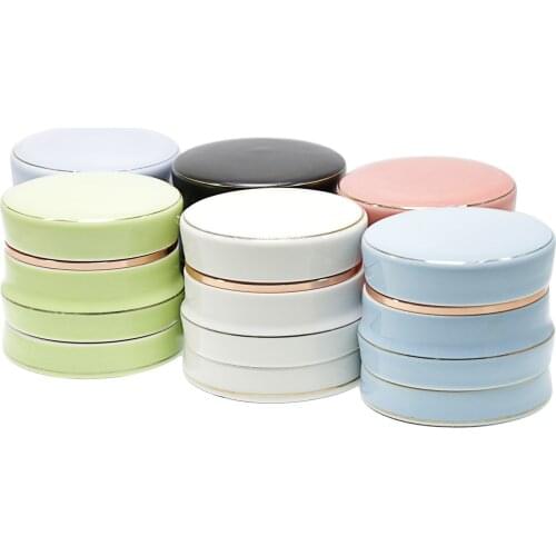 Grinder smoking accessories Zinc alloy panel 4-layer 63mm gold-rimmed corset ceramic cigarette mill and metal tobacco shredder