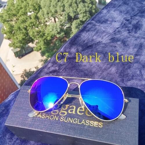 Lvvkee Luxury Brand glass lens Pilot sunglasses women Men 2018 Anti-glare driving small glasses 58mm 50mm rays Color Lens uv400