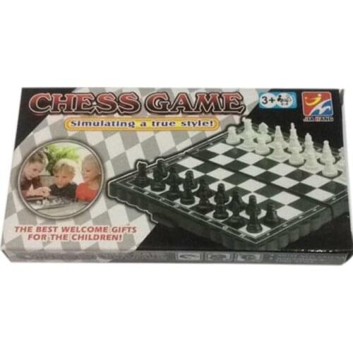 2020 New Mini Chess Game Develop Educational Toys Black White Chess Folding Easy Carry International Children Gifts