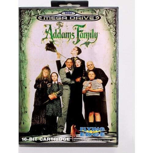 New Arrival Addams Family Game Cartridge 16 bit MD Game Card With Retail Box For Sega Mega Drive For Genesis