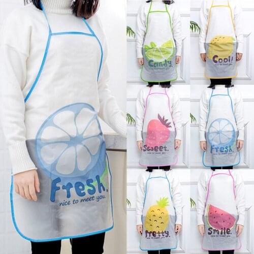 One Waterproof Apron Fruit Cartoon Apron Womens Sleeveless Apron Kitchen Baking Cooking Accessories Apron