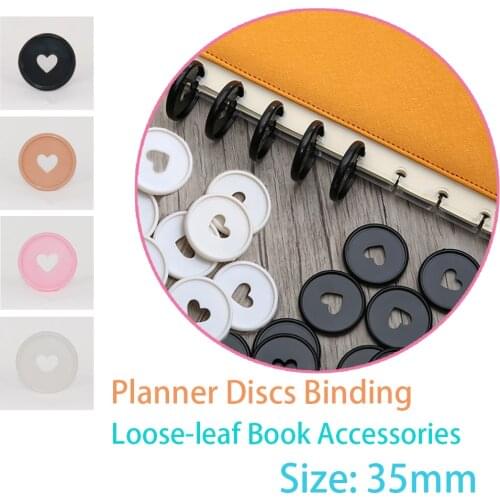 8pcs 35mm Colorful Plastic Mushroom Hole Binder Rings Notebook Binder Discs Planner Disc Binding Mushroom Rings Binding Supplies