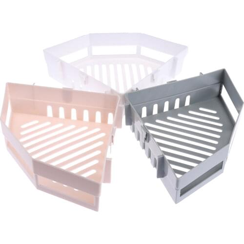 Plastic bathroom perforated corner shelf corner cabinet bathroom corner cabinet shower storage wall hang shampoo rack