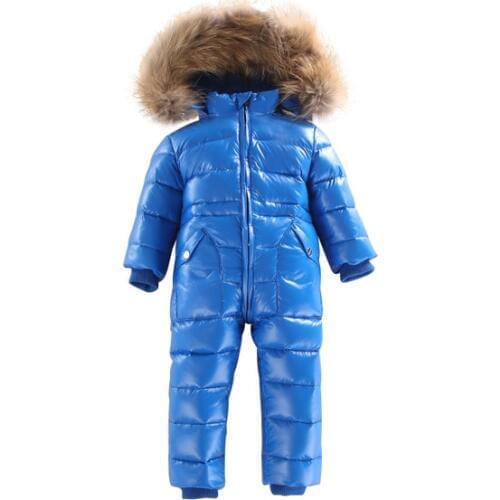 -30 degree Russian winter childrens clothing down jacket boys outerwear coats , thicken Waterproof snowsuits Girls Clothing