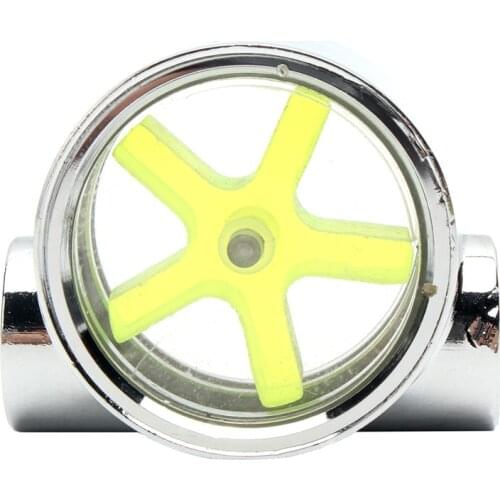 Flow Meter Water Cooling Flow Indicator Meter copper chromed 2 Ways G1/4 Threaded