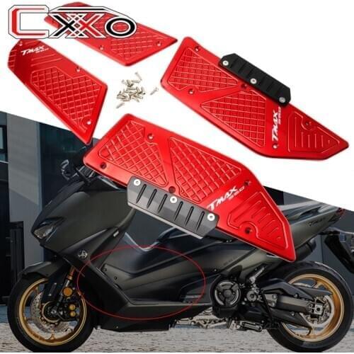 With LOGO TMAX560 For YAMAHA TMAX 560 Tech Max Tmax 2020 Motorcycle Footrest Pedals Step Foot Pegs
