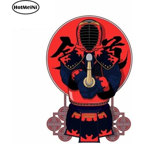 HotMeiNi 13cm x 9cm for Red Kendo Samurai Car Styling Stickers Vinyl Auto Decals Trunk Windshield Laptop Decoration
