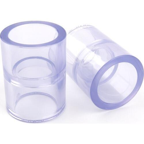 1pc Inner Dia 40mm Transparent PVC Pipe Connector Aquarium Fish Tank Tube Direct Joint Irrigation System Garden Water Connectors