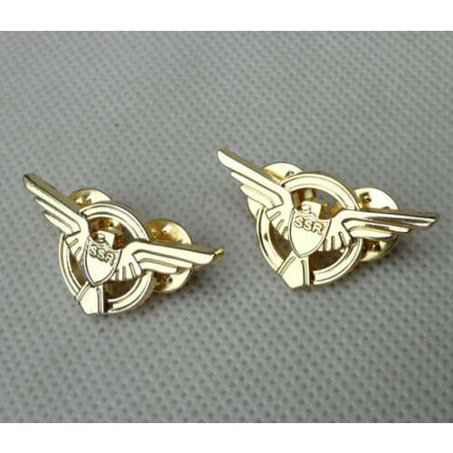 WW2 U.S. Military Lapel Badge Pins Wings PAIR STRATEGIC SCIENTIFIC RESERVE Military Store